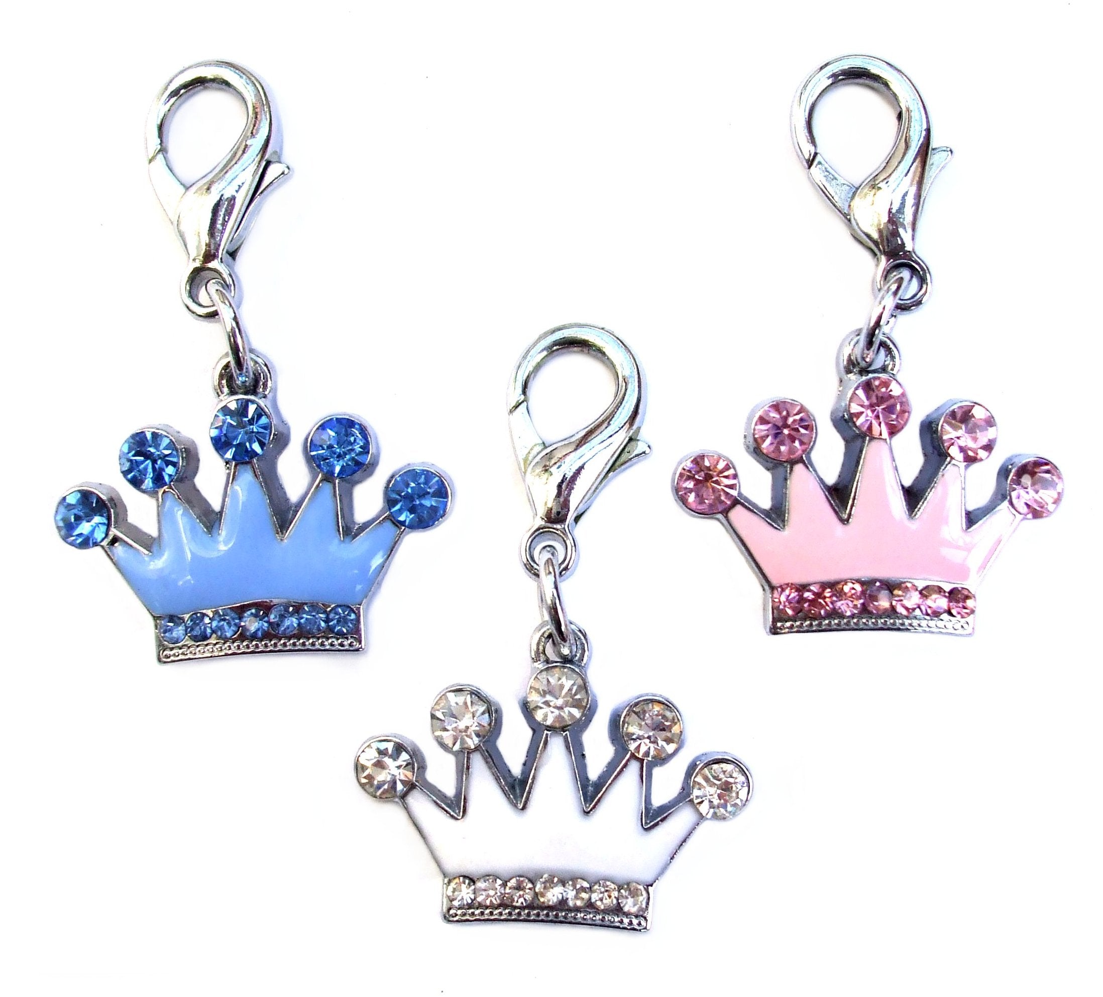 Princess Crystal Enamel Crown Charm