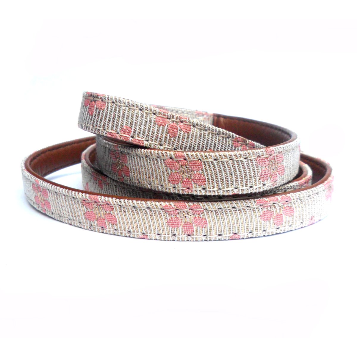 Flower Fabric Dog Leads - Pink