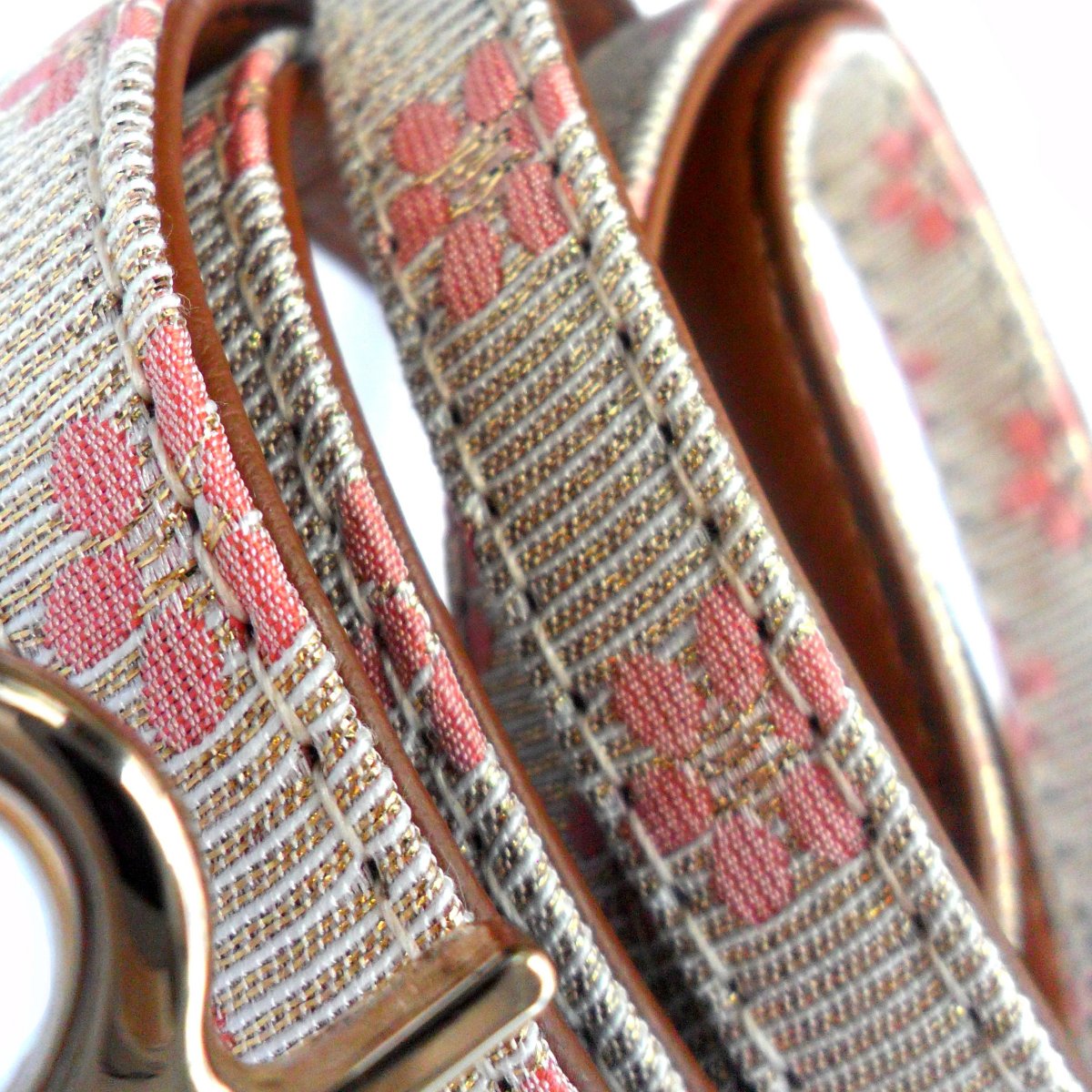 Flower Fabric Dog Leads - Pink