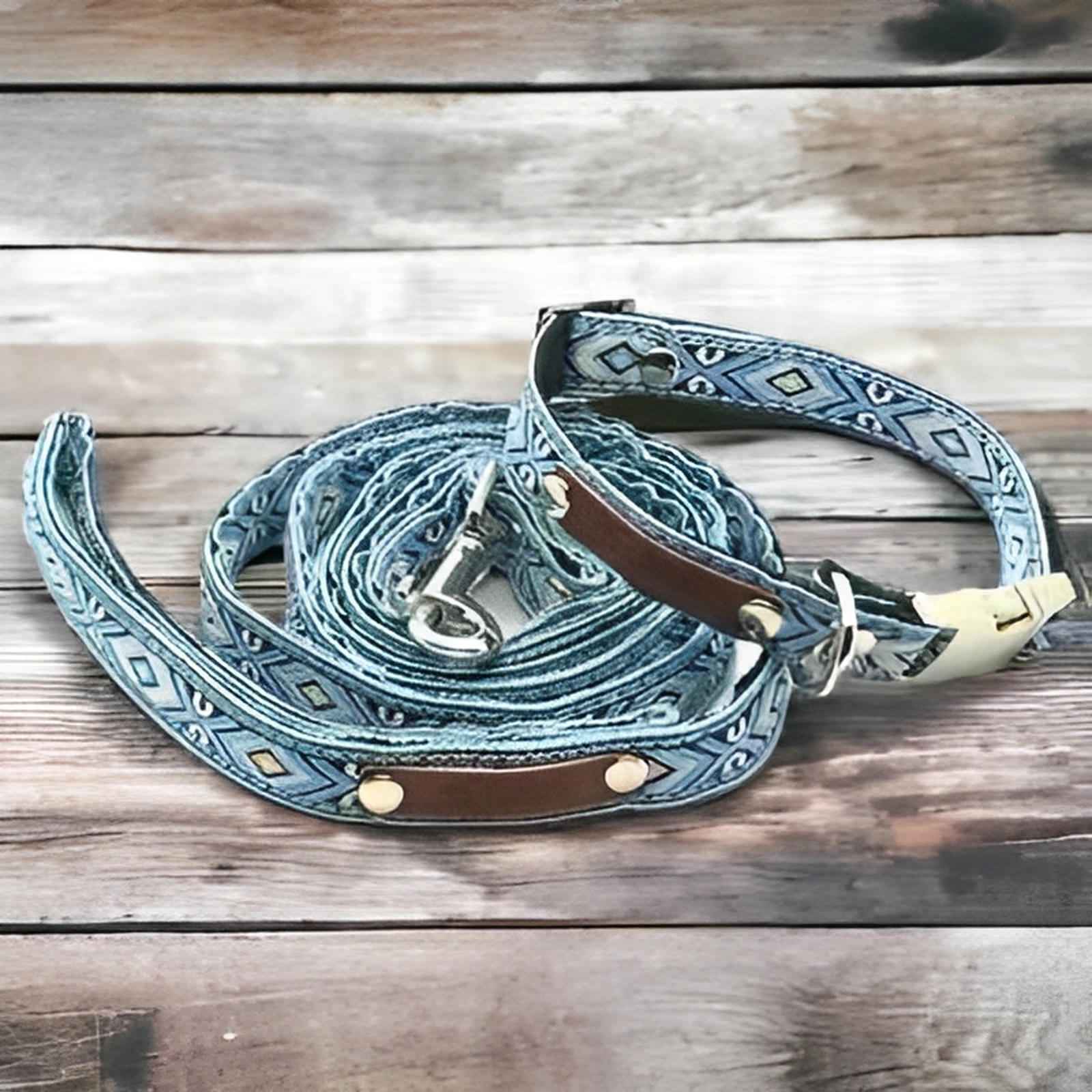 Finnigan's Personalised Designer Cotton Dog Collar Set for Small Breeds